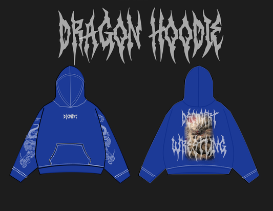 Japanese Blue Dragon Hoodie