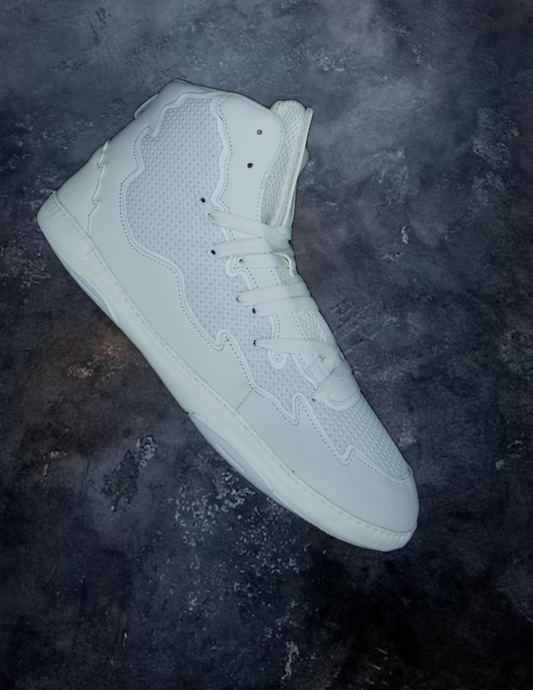 Triple White Scavengers Wrestling Shoes