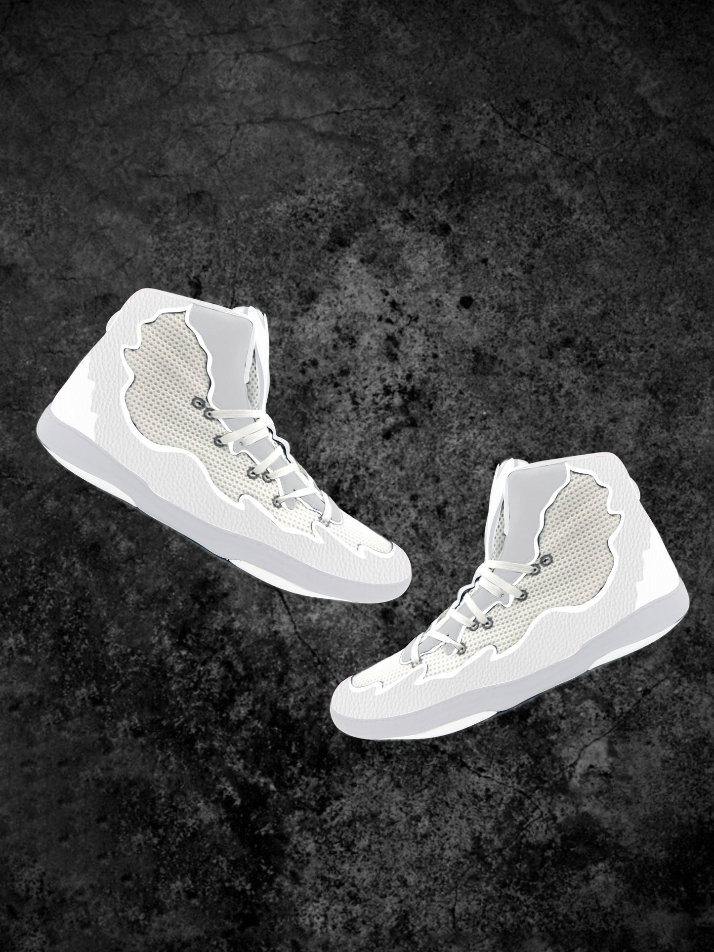 Triple White Scavengers Wrestling Shoes