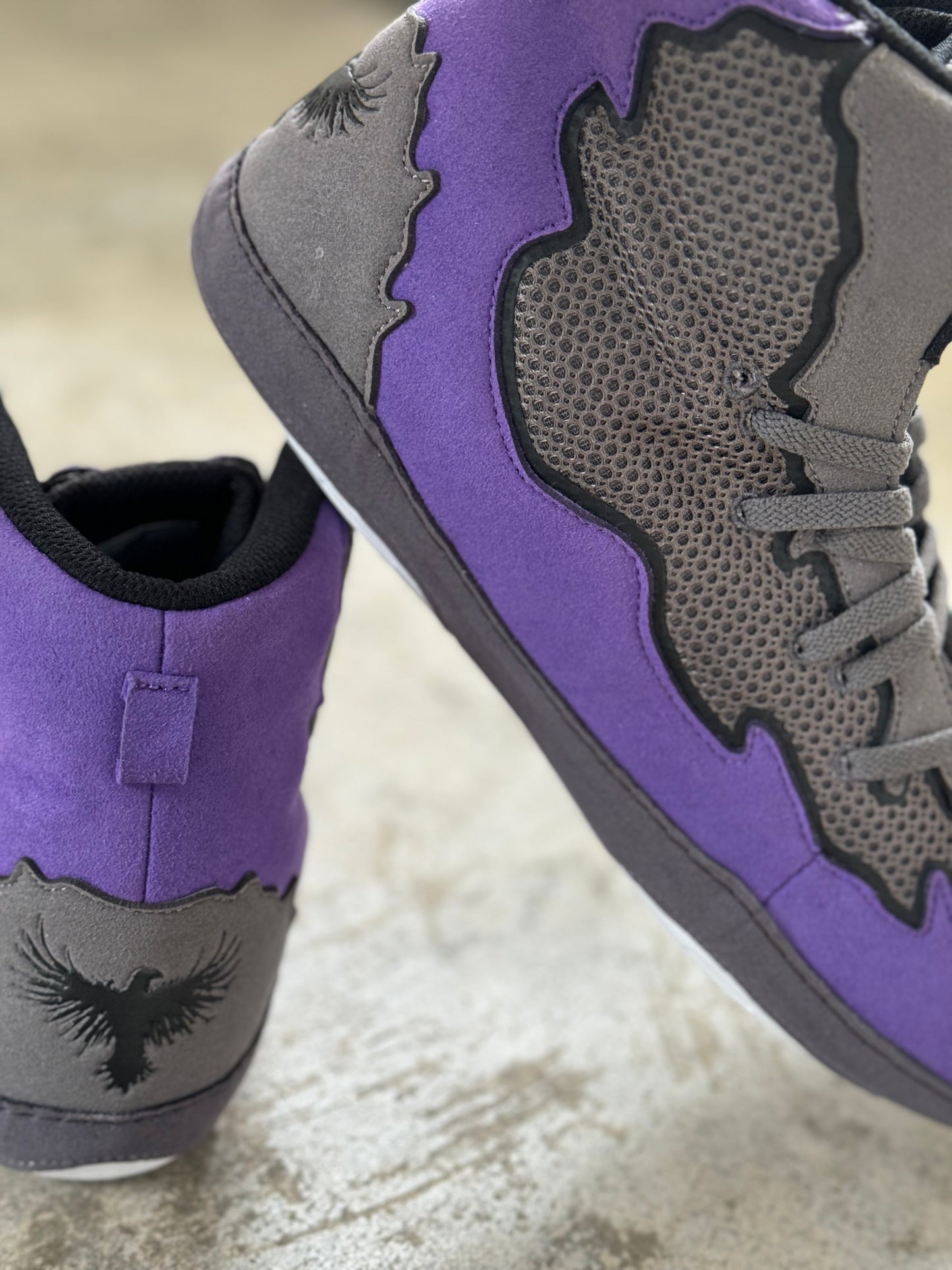 Purple/Dark Grey Scavengers Wrestling Shoes