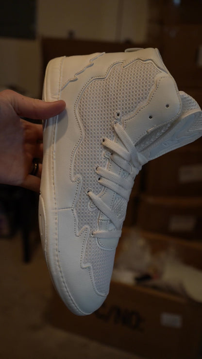 Triple White Scavengers Wrestling Shoes